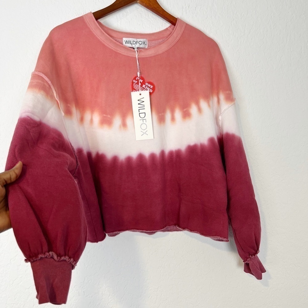 NEW Wildfox Olivia Sweatshirt Ruby Dove Dye Sweater - Picture 6 of 10